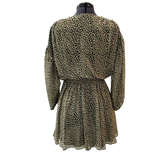 NWT NOCTURNE Dress Mini‎ Wrap Black Print Size XL - Picture 3 of 16